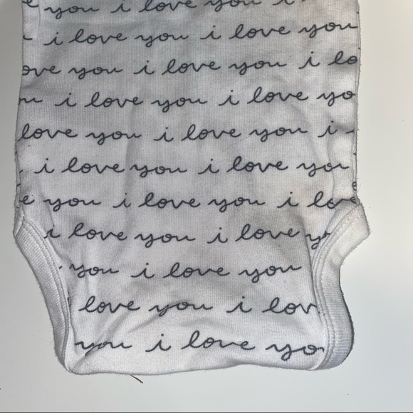 Cloud Island Newborn I love you Cursive Onesie White Baby Clothing - Picture 7 of 8